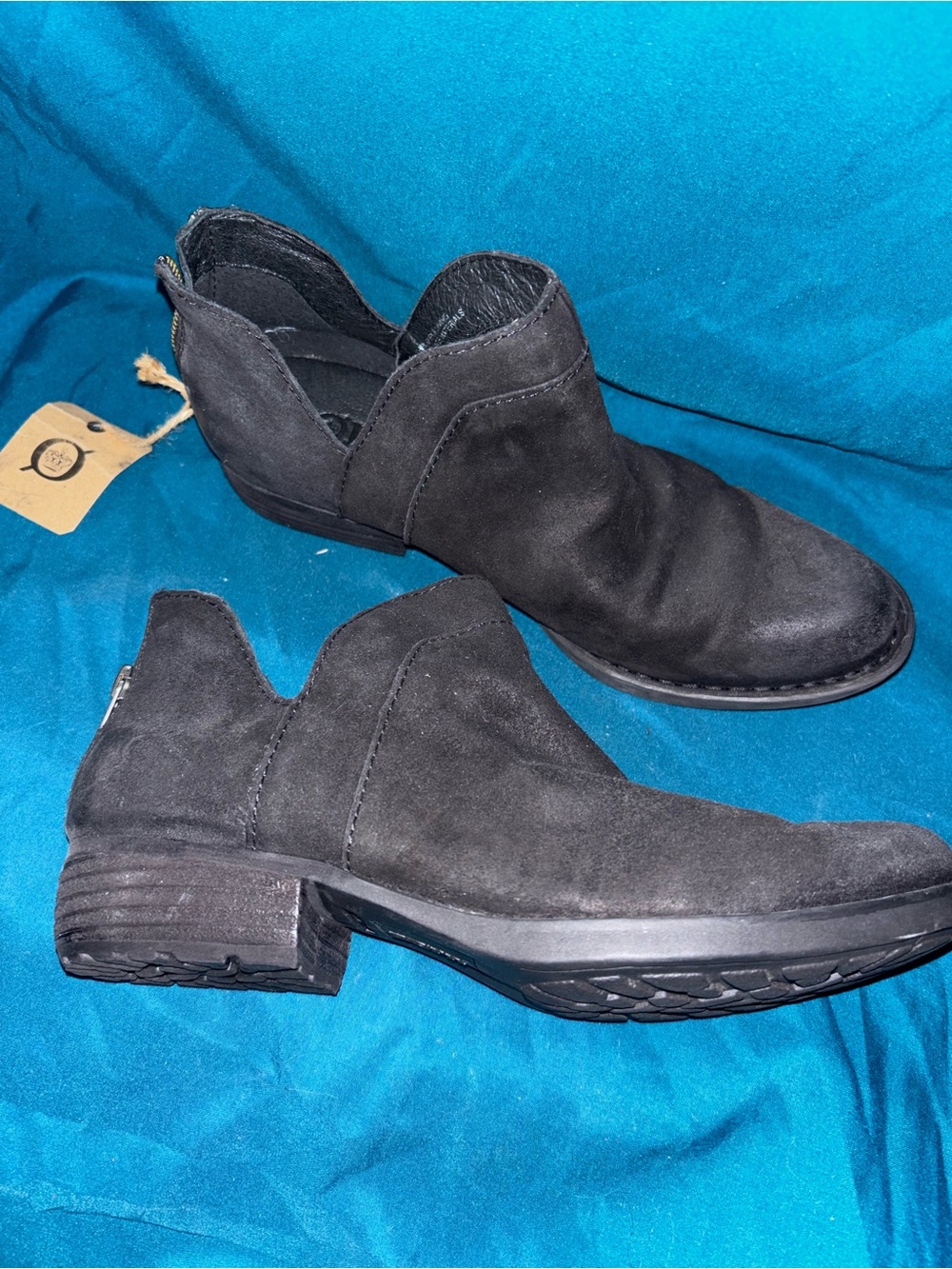 Born Black Suede Ankle Booties